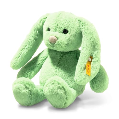 Steiff Tilda Hase 20cm grün, Plüschtier mit Schlappohren, Soft Cuddly Friends, Flauschiges Stofftier zum Kuscheln und Spielen