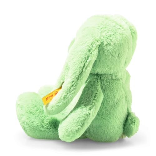 Steiff Tilda Hase 20cm grün, Plüschtier mit Schlappohren, Soft Cuddly Friends, Flauschiges Stofftier zum Kuscheln und Spielen