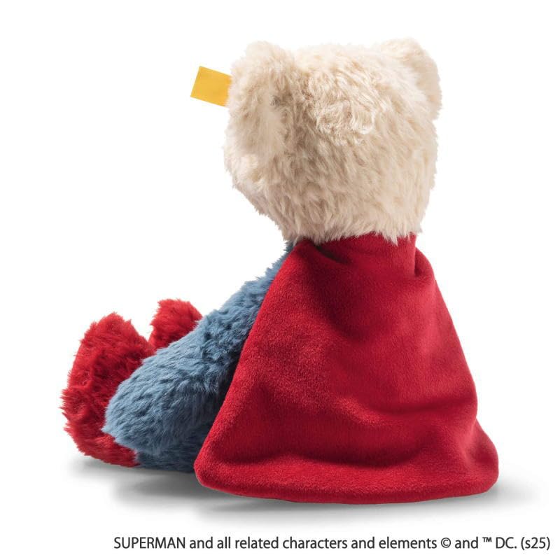 Steiff Teddybär Superman 29cm bunt, Kuscheltier Superheld, ideal für Kinder und Fans, Plüsch Bär im Superman Look