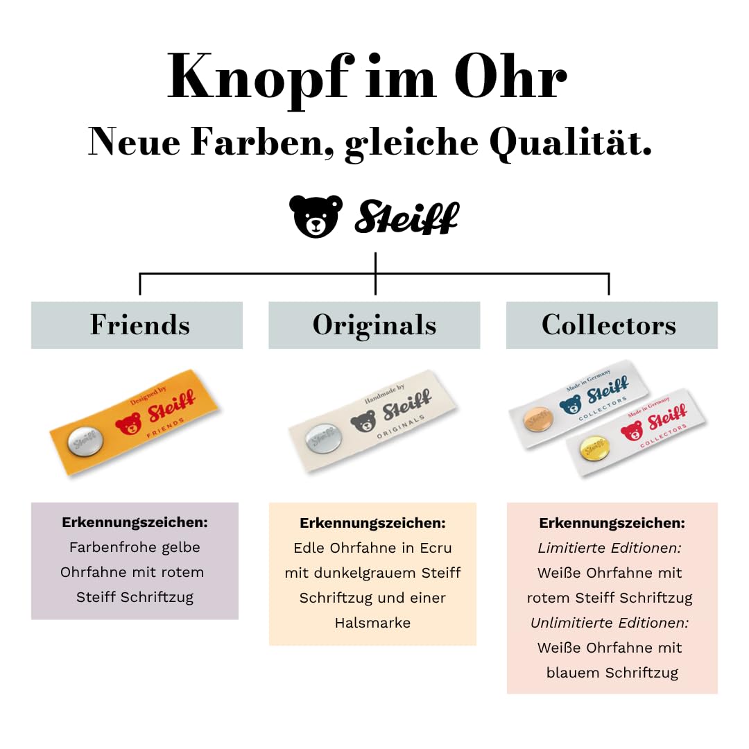 Steiff Kuscheltier Ollie Eule, Süßes Stofftier, Jungen, Mädchen & Babys ab 0 Monaten, Friends, Plüschtier 23 cm, Beige